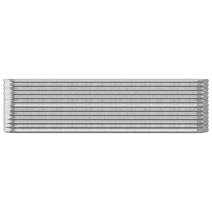 Garden Raised Bed Galvanised Steel 260x40x68 cm Silver