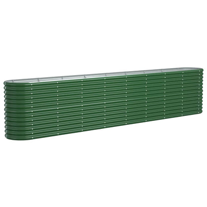 Garden Raised Bed Powder-coated Steel 332x40x68 cm Green