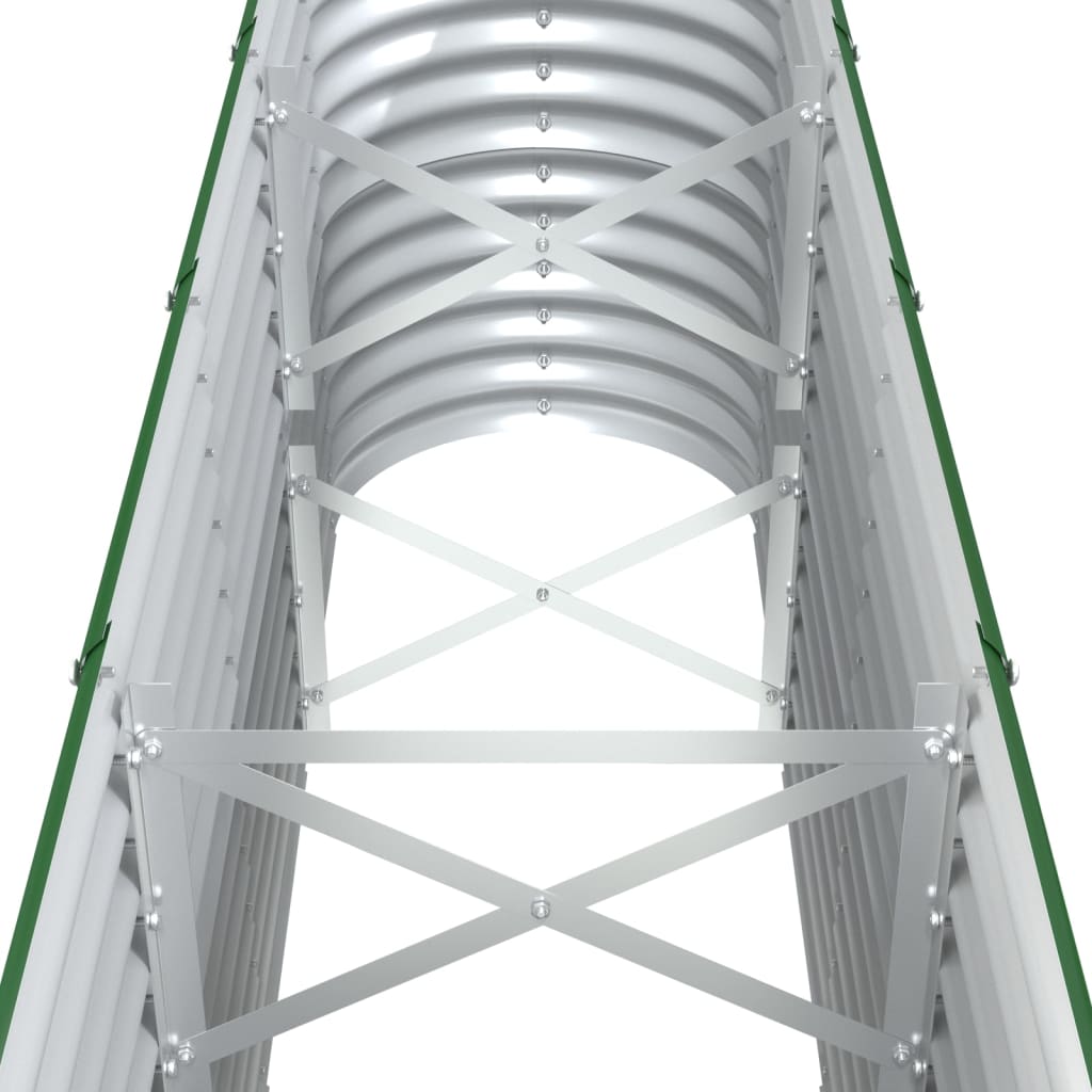 Garden Raised Bed Powder-coated Steel 332x40x68 cm Green