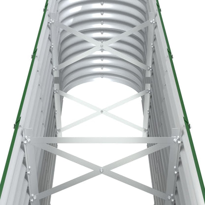 Garden Raised Bed Powder-coated Steel 332x40x68 cm Green