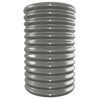 Garden Raised Bed Galvanised Steel 332x40x68 cm Grey