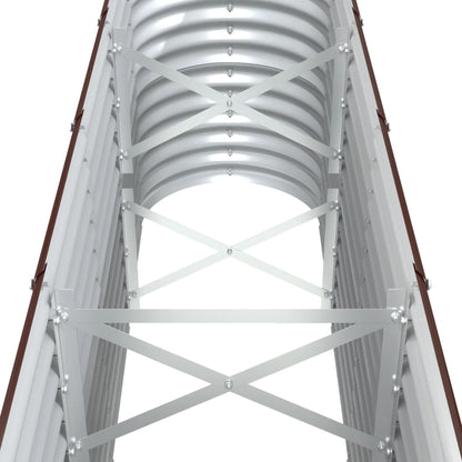 Garden Raised Bed Galvanised Steel 332x40x68 cm Brown