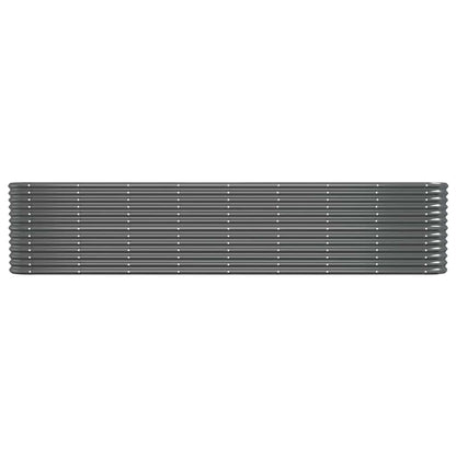 Garden Raised Bed Galvanised Steel 332x40x68 cm Anthracite