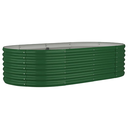 Garden Raised Bed Galvanised Steel 152x80x36 cm Green
