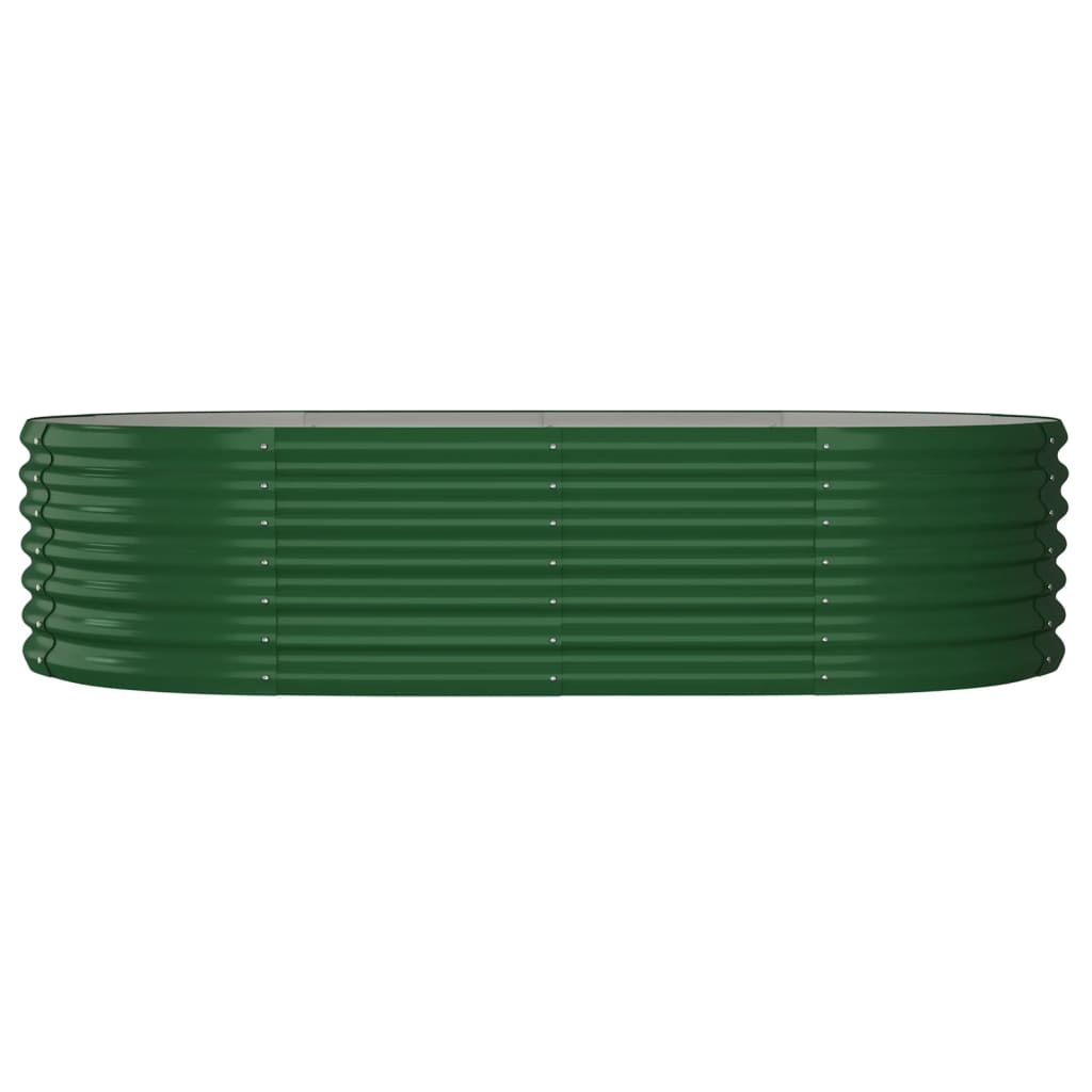 Garden Raised Bed Galvanised Steel 152x80x36 cm Green