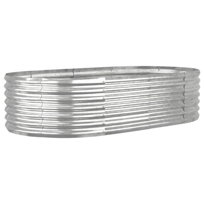Garden Raised Bed Galvanised Steel 152x80x36 cm Silver
