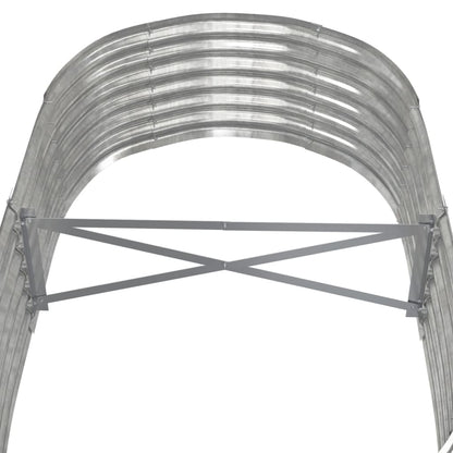 Garden Raised Bed Galvanised Steel 152x80x36 cm Silver