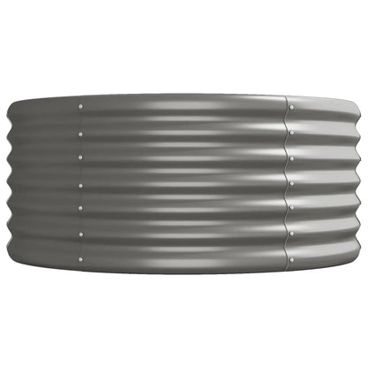Garden Raised Bed Galvanised Steel 224x80x36 cm Grey