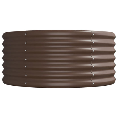 Garden Raised Bed Galvanised Steel 224x80x36 cm Brown