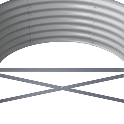Garden Raised Bed Galvanised Steel 224x80x36 cm Brown