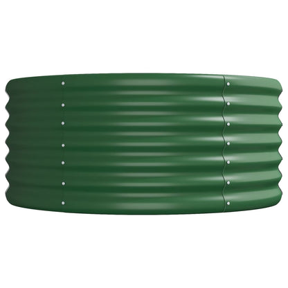 Garden Raised Bed Galvanised Steel 368x80x36 cm Green