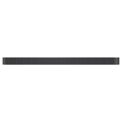 Garden Raised Bed Galvanised Steel 620x80x36 cm Anthracite