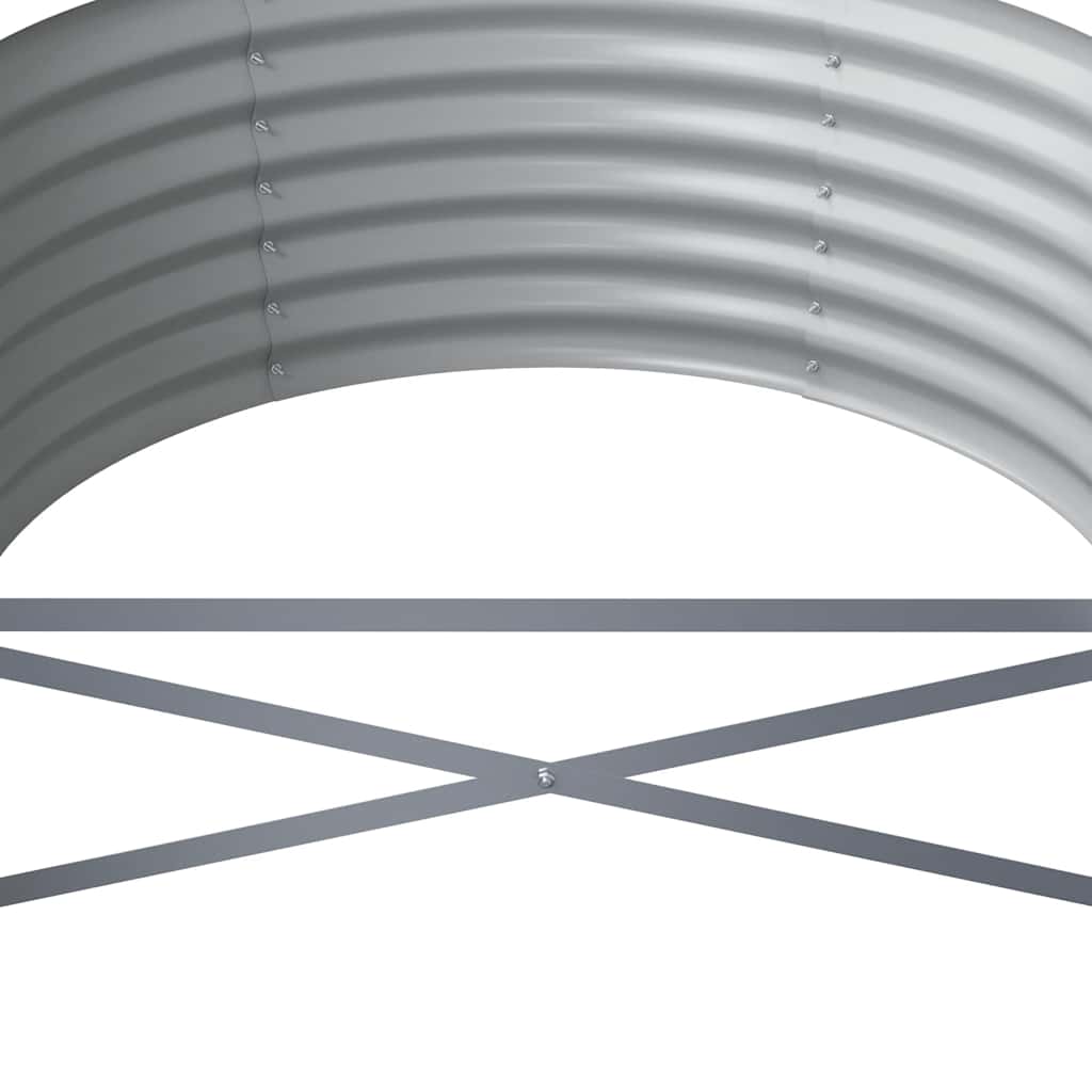 Garden Raised Bed Galvanised Steel 620x80x36 cm Anthracite