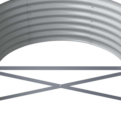 Garden Raised Bed Galvanised Steel 620x80x36 cm Anthracite