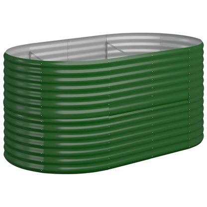 Garden Raised Bed Galvanised Steel 152x80x68 cm Green