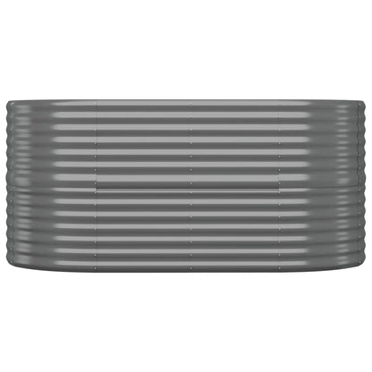 Garden Raised Bed Galvanised Steel 152x80x68 cm Grey