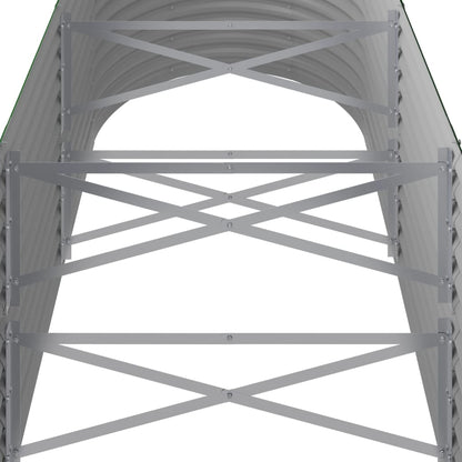 Garden Raised Bed Galvanised Steel 224x80x68 cm Green