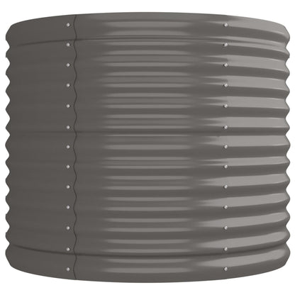 Garden Raised Bed Galvanised Steel 224x80x68 cm Grey