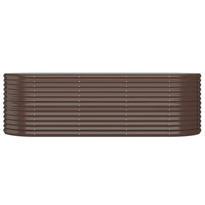Garden Raised Bed Galvanised Steel 224x80x68 cm Brown