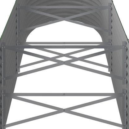 Garden Raised Bed Galvanised Steel 296x80x68 cm Green