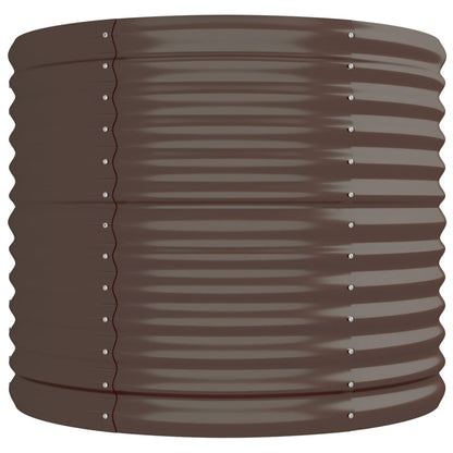 Garden Raised Bed Galvanised Steel 296x80x68 cm Brown