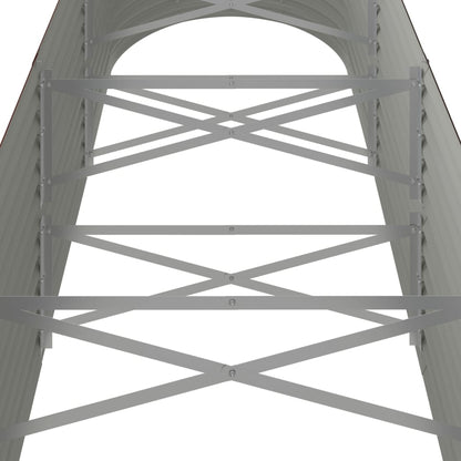 Garden Raised Bed Galvanised Steel 296x80x68 cm Brown