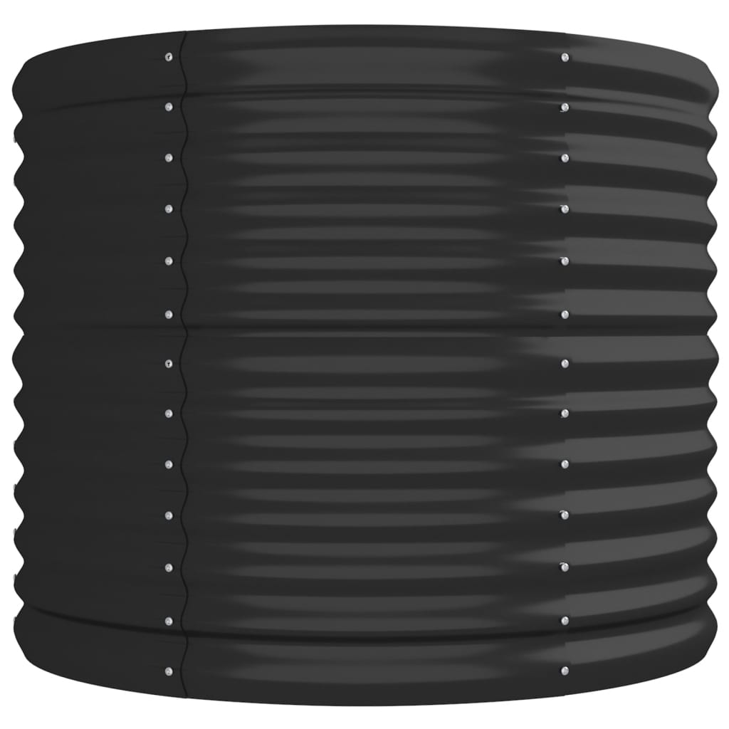 Garden Raised Bed Galvanised Steel 296x80x68 cm Anthracite