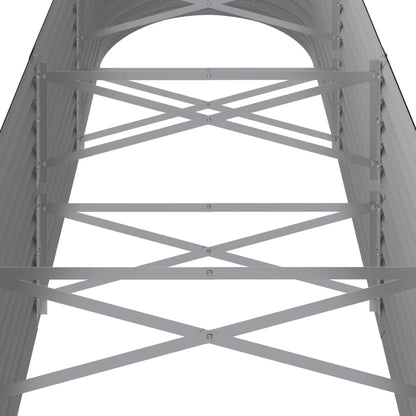 Garden Raised Bed Galvanised Steel 296x80x68 cm Anthracite