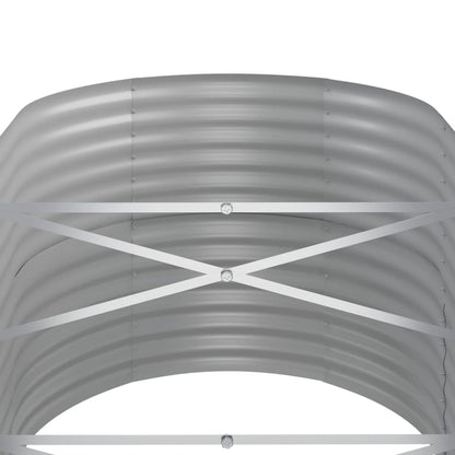 Garden Raised Bed Galvanised Steel 368x80x68 cm Green