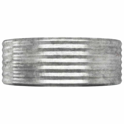 Garden Raised Bed Galvanised Steel 100x100x36 cm Silver