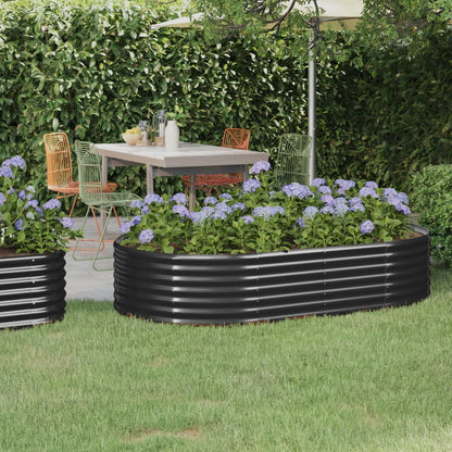 Garden Raised Bed Galvanised Steel 175x100x36 cm Anthracite