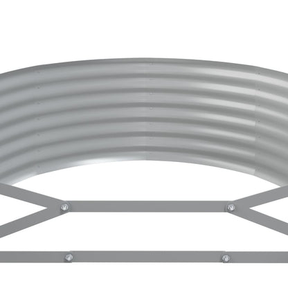 Garden Raised Bed Galvanised Steel 175x100x36 cm Silver