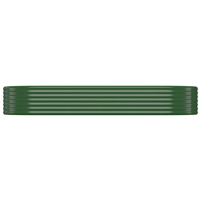 Garden Raised Bed Galvanised Steel 249x100x36 cm Green