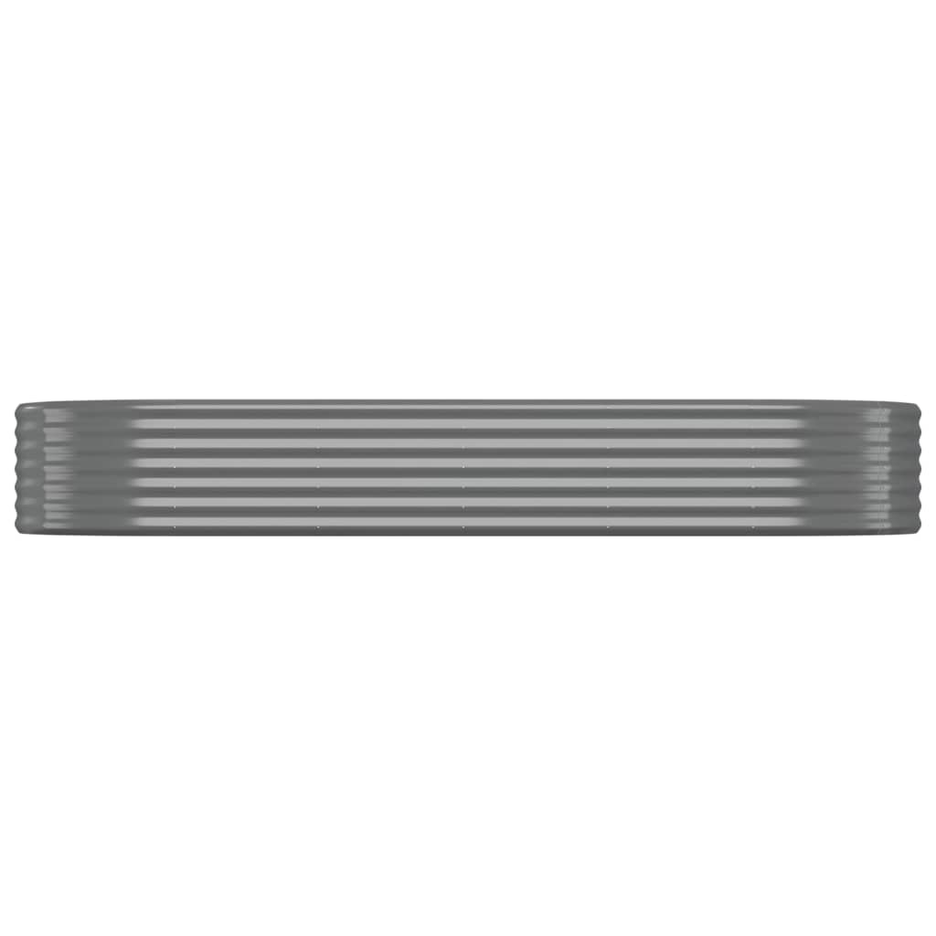 Garden Raised Bed Galvanised Steel 249x100x36 cm Grey