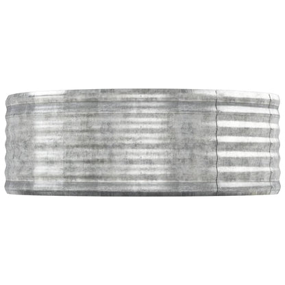 Garden Raised Bed Galvanised Steel 544x100x36 cm Silver