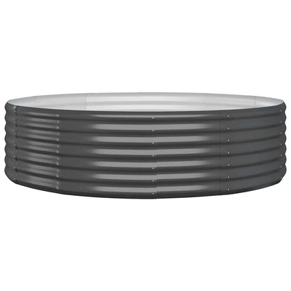 Garden Raised Bed Galvanised Steel 140x140x36 cm Anthracite