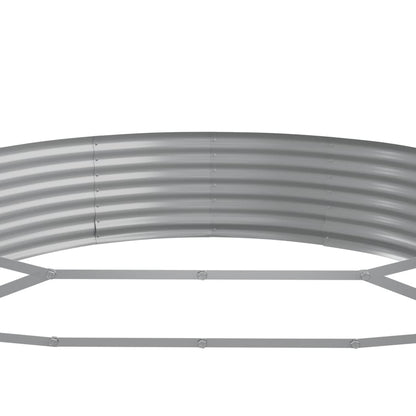 Garden Raised Bed Galvanised Steel 373x140x36 cm Grey