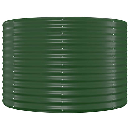 Garden Raised Bed Galvanised Steel 100x100x68 cm Green