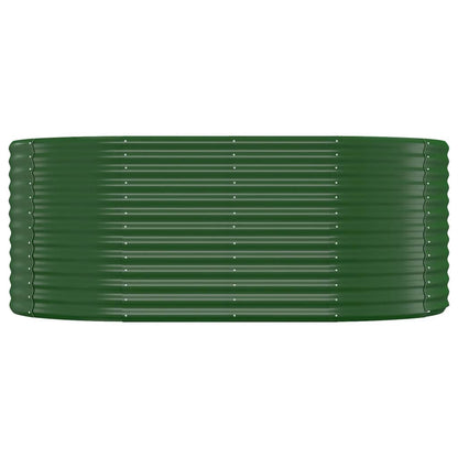 Garden Raised Bed Galvanised Steel 175x100x68 cm Green