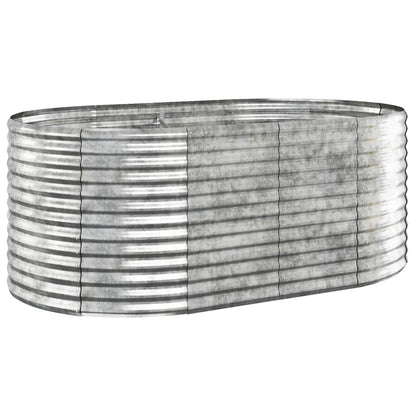 Garden Raised Bed Galvanised Steel 175x100x68 cm Silver