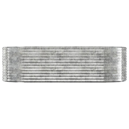 Garden Raised Bed Galvanised Steel 249x100x68 cm Silver