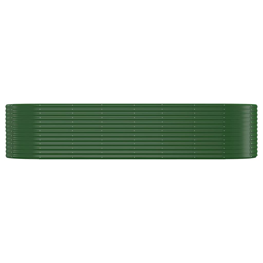 Garden Raised Bed Galvanised Steel 322x100x68 cm Green