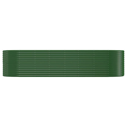 Garden Raised Bed Galvanised Steel 322x100x68 cm Green