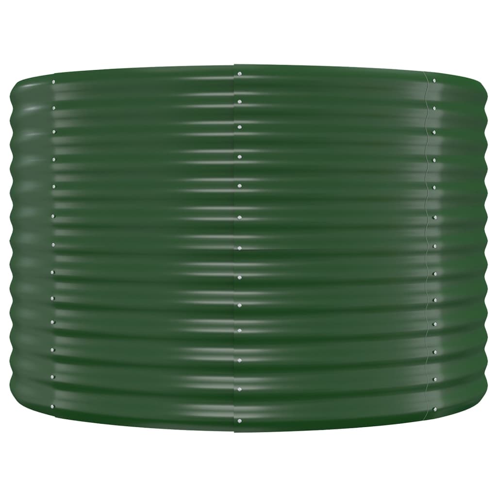 Garden Raised Bed Galvanised Steel 322x100x68 cm Green