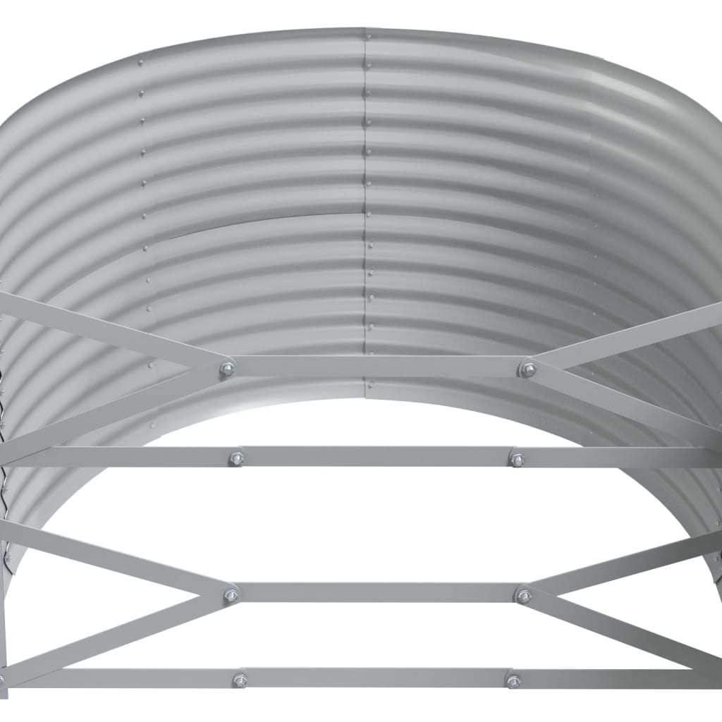 Garden Raised Bed Galvanised Steel 322x100x68 cm Green