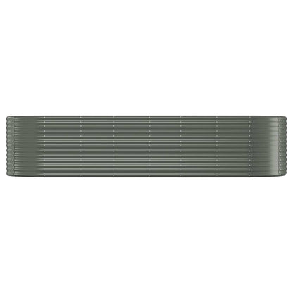 Garden Raised Bed Galvanised Steel 322x100x68 cm Grey
