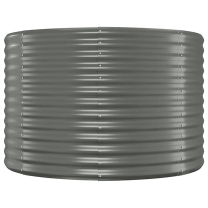 Garden Raised Bed Galvanised Steel 322x100x68 cm Grey