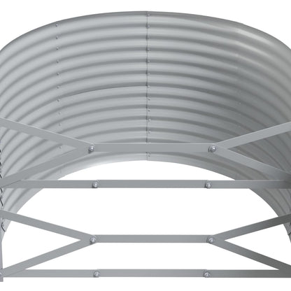 Garden Raised Bed Galvanised Steel 322x100x68 cm Grey