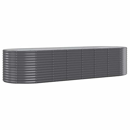 Garden Raised Bed Galvanised Steel 322x100x68 cm Anthracite
