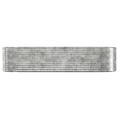 Garden Raised Bed Galvanised Steel 322x100x68 cm Silver